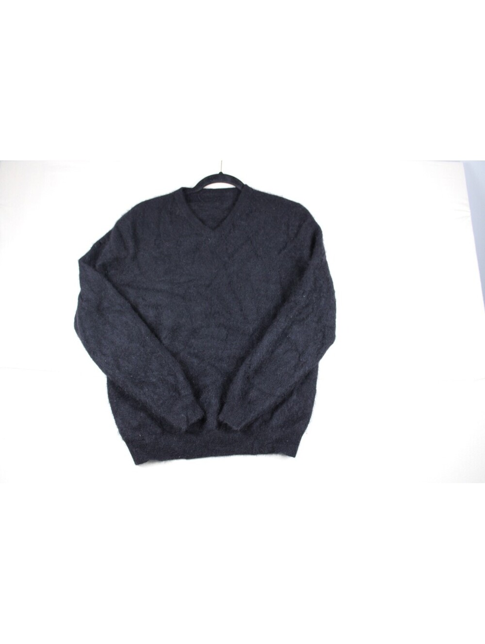 Charter Club Women's 100% Cashmere V-Neck Sweater Black Solid Soft Knit Size XL